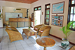 Resort, Hotel, Restaurant  Sea World Club Dive Shop Dive Center, Tauchen Schnorcheln, Gourmet Kueche Beachvilla, W-LAN, Villa, Strandvilla, Interior, Beach Villa Strand von Waiara, Maumere, Insel Flores, Indonesien, Internet